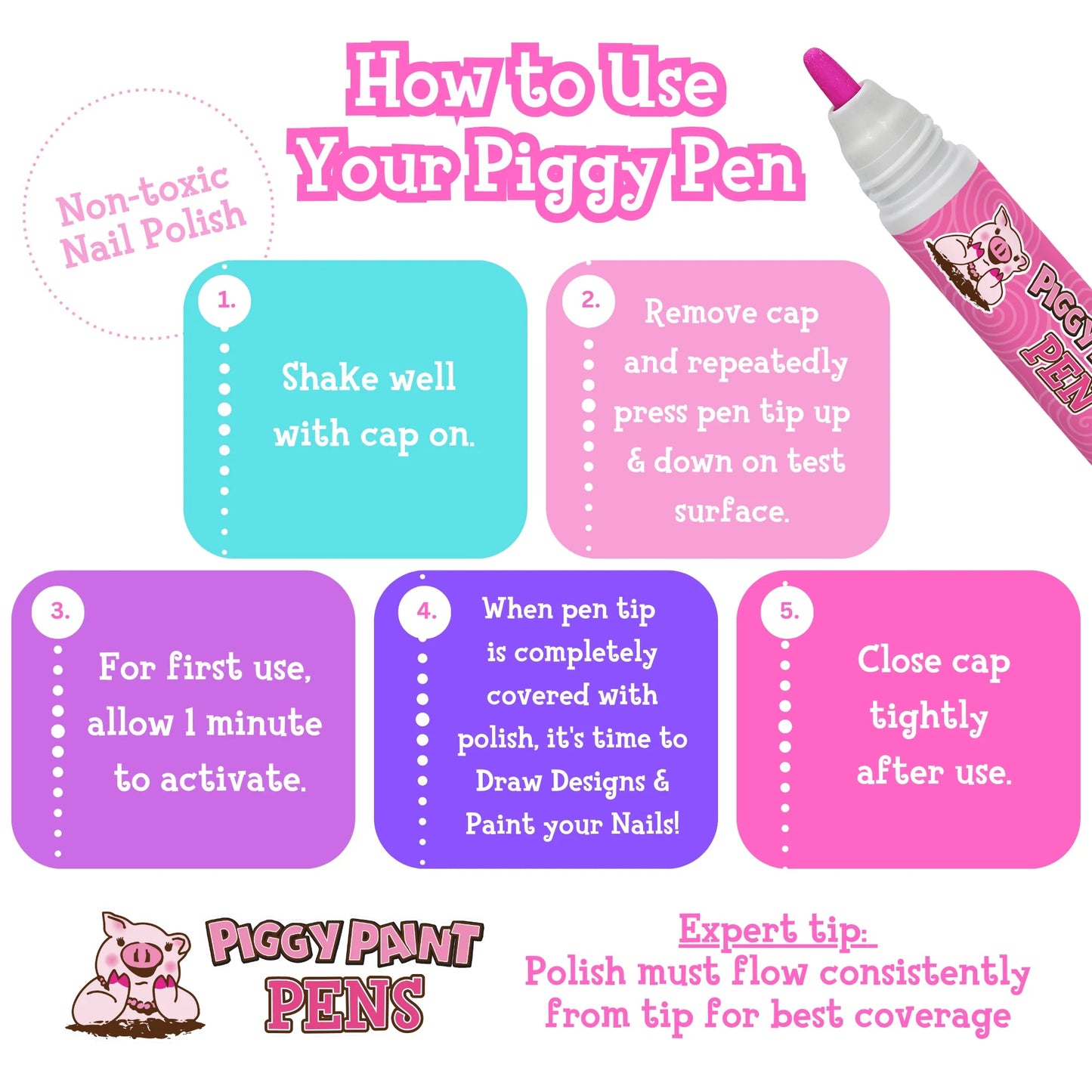 Piggy Paint Piggy Pens