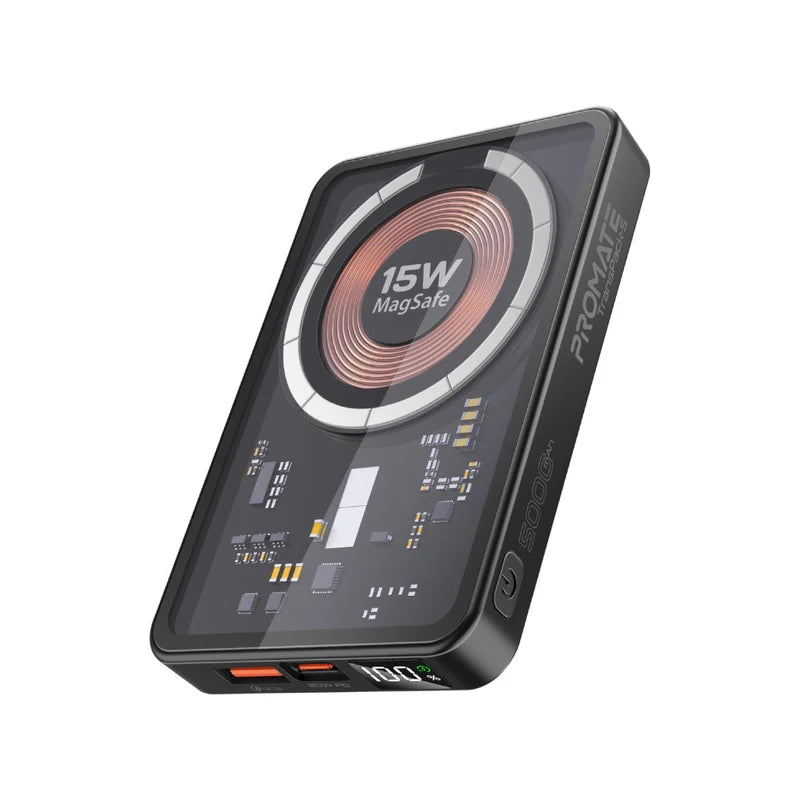 Promate TransPack-5 Transparent Wireless Charging Power Bank