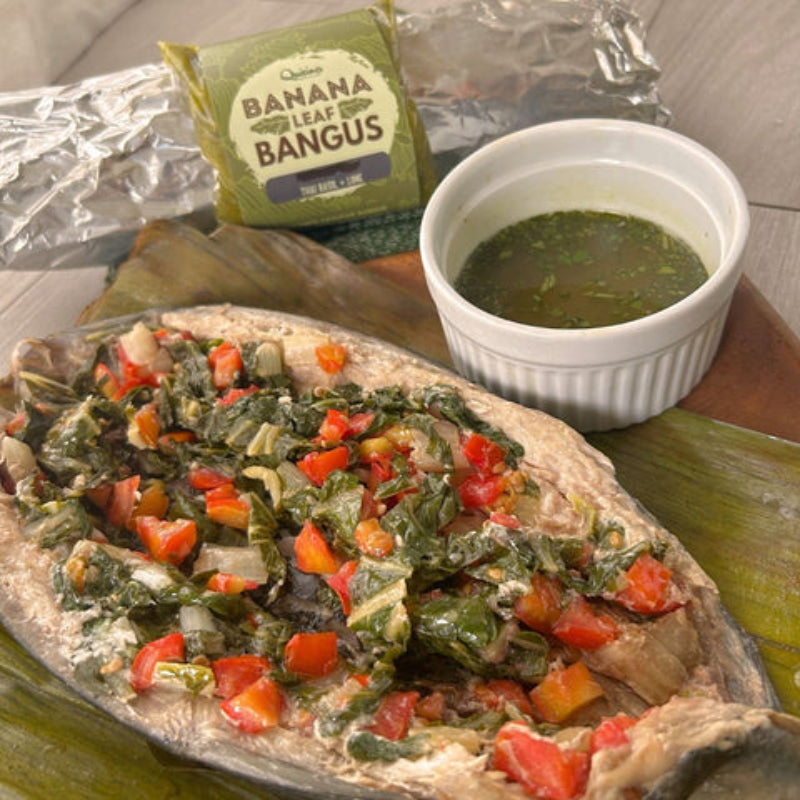 Quisina Banana Leaf Bangus with Thai Basil and Sweet Lime