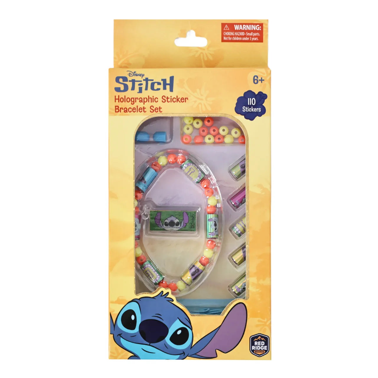 Red Ridge Stitch 110pc Holographic Sticker Bead Bracelet Set