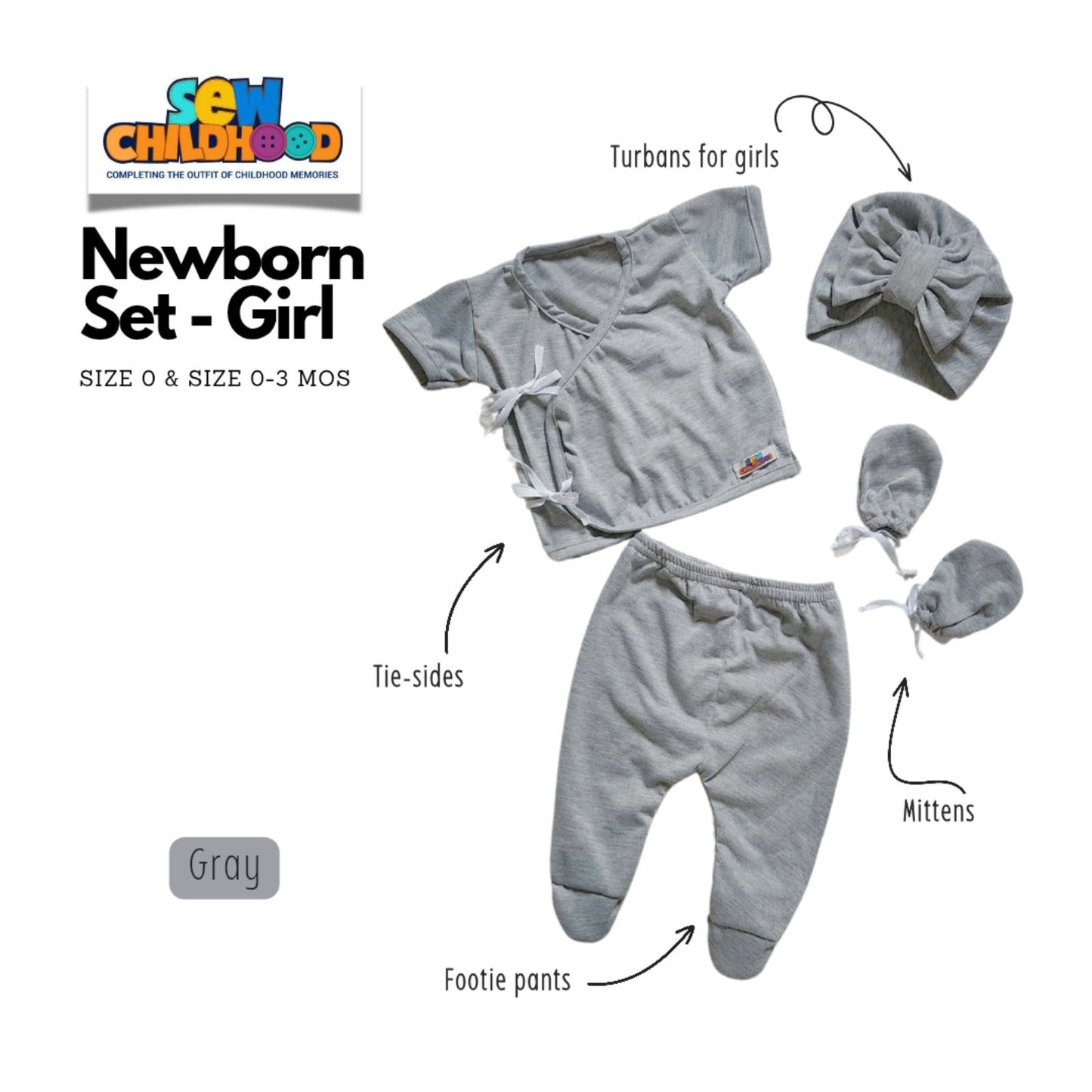 Sew Childhood Newborn Set - Girl