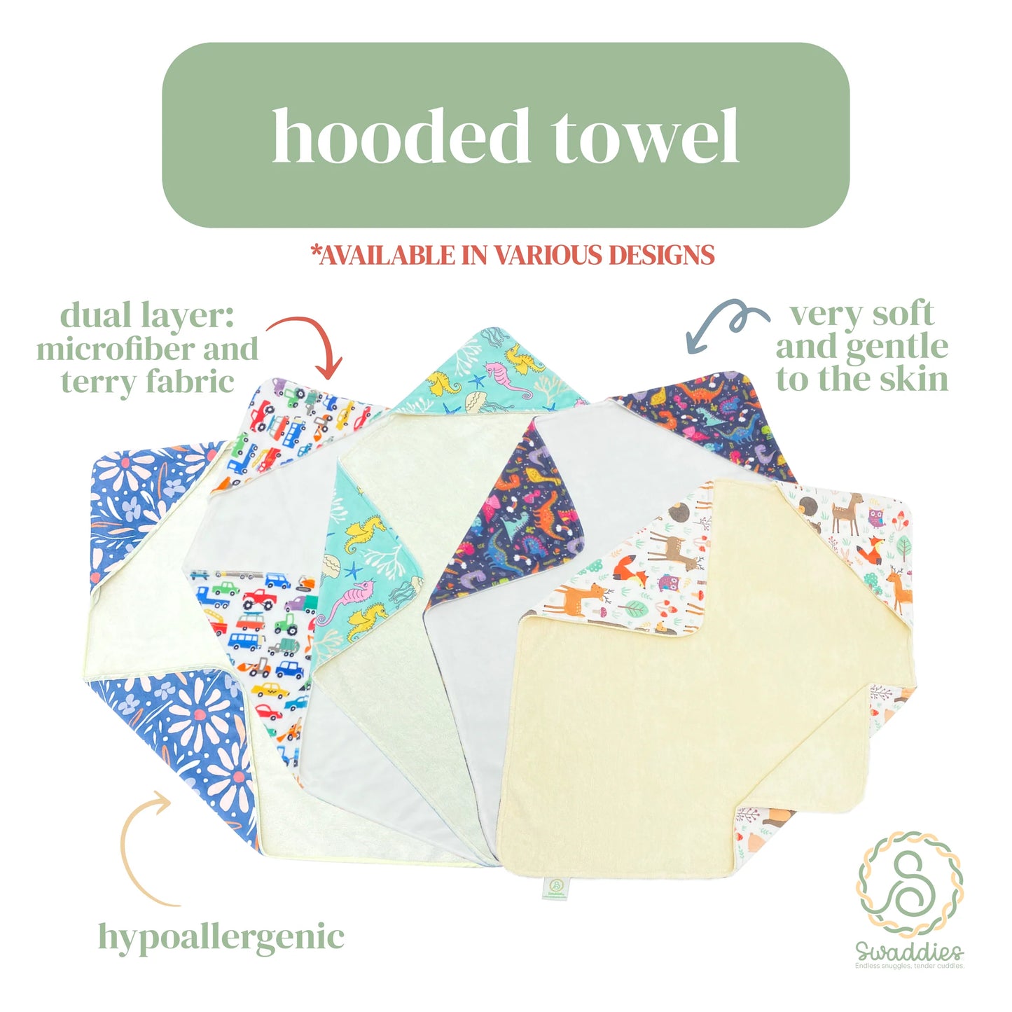 Swaddies Premium Soft Hooded Towel