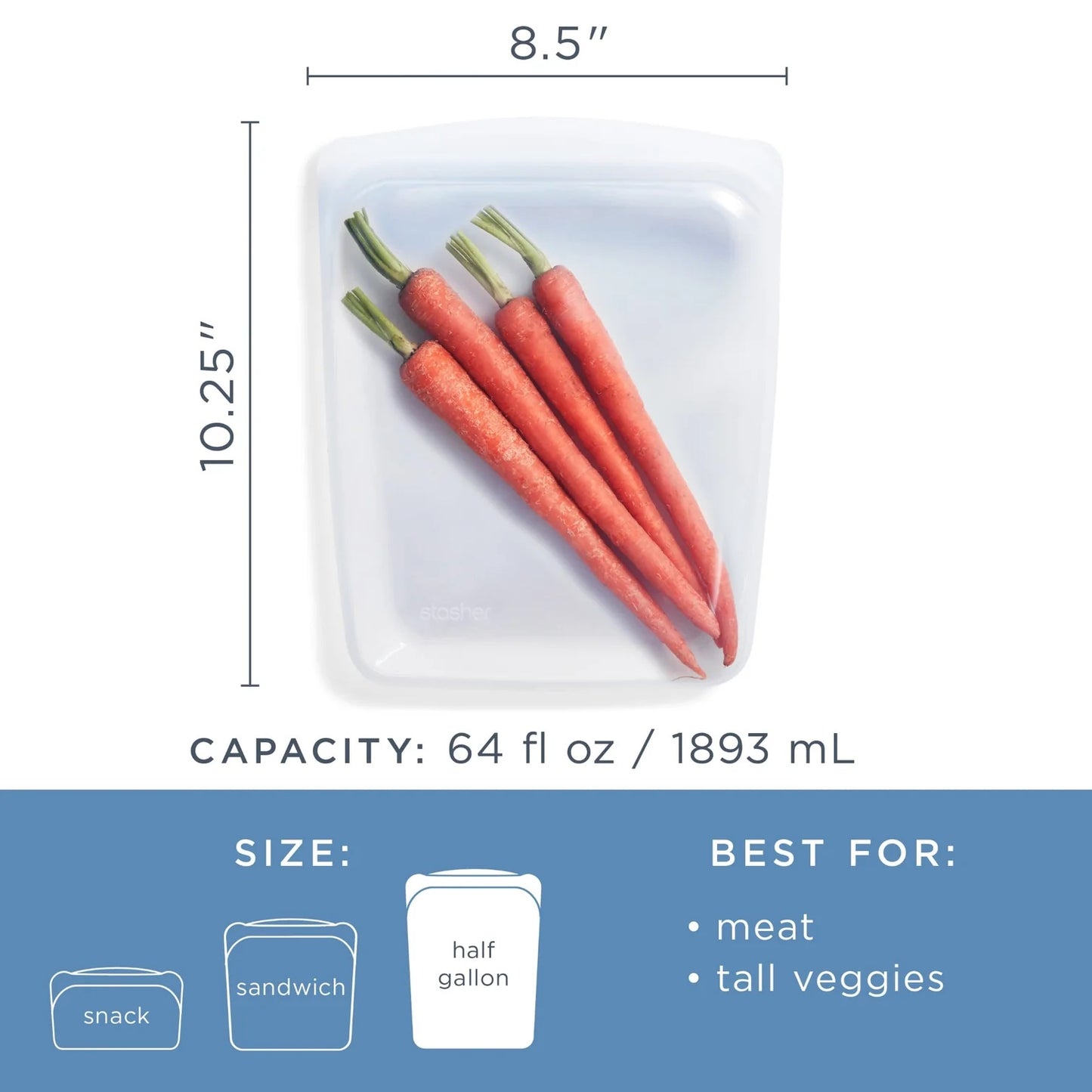 Stasher Half-Gallon Bag