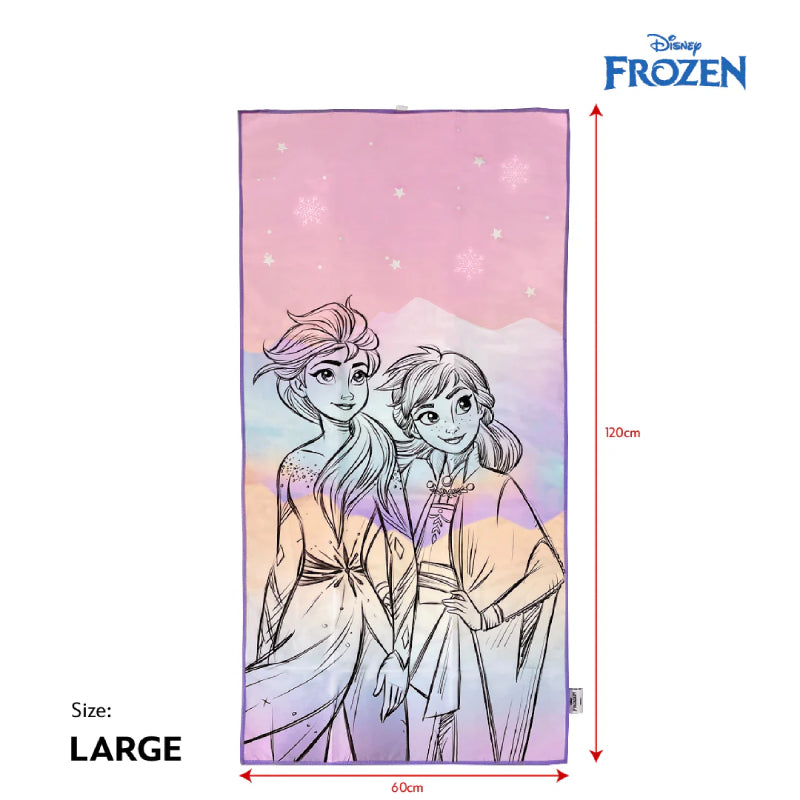Totsafe Disney Marvel Quick Dry Microfiber Towels - Frozen Frosted Lights