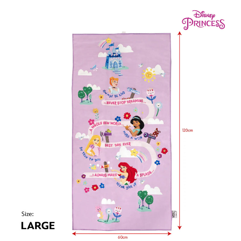 Totsafe Disney Marvel Quick Dry Microfiber Towels - Disney Princess More Than a Rainbow