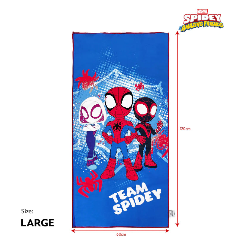 Totsafe Disney Marvel Quick Dry Microfiber Towels - Spidey and His Amazing Friends