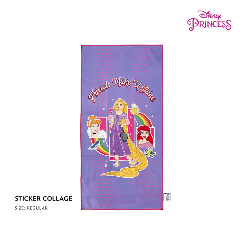 Totsafe Disney Marvel Quick Dry Microfiber Towels - Disney Princess Sticker Collage