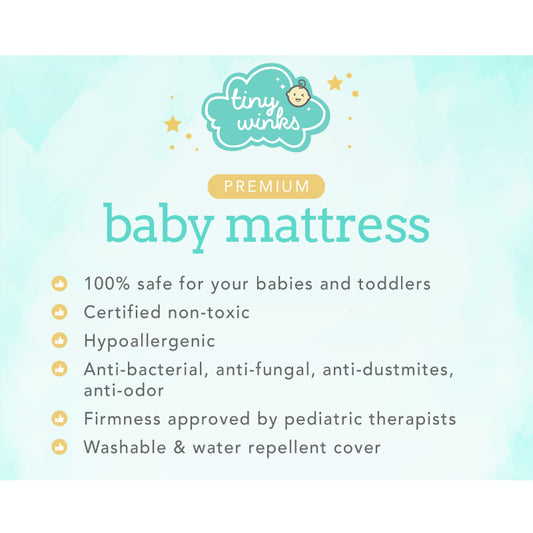 Tiny Winks Baby Premium Foam Mattress - Custom Sizes (Pre-order)