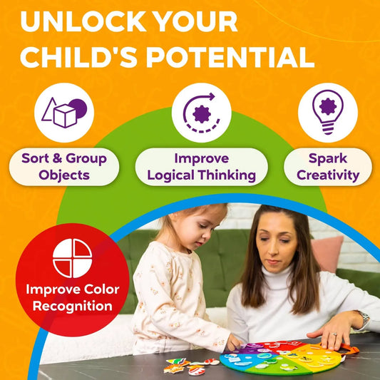 Sensory Felt Color Sorting Busy Board