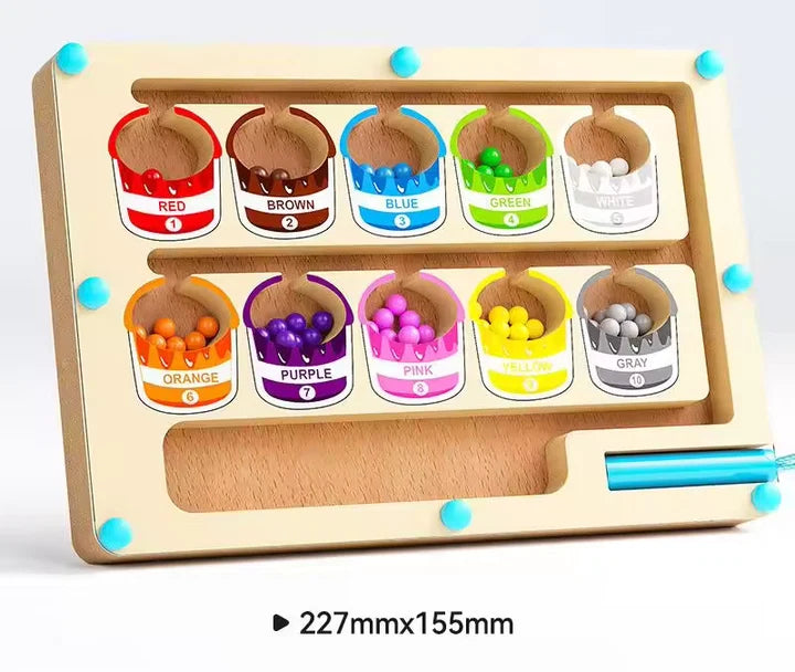 The Kiddie Concept Magnetic Color and Number Ball Maze
