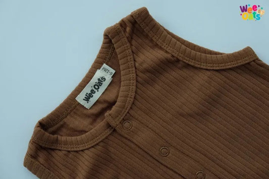 Wee Oats Churros Sleeveless Onesie Shorts