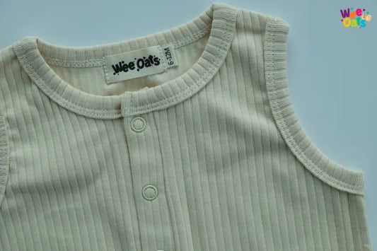 Wee Oats Churros Sleeveless Onesie Shorts