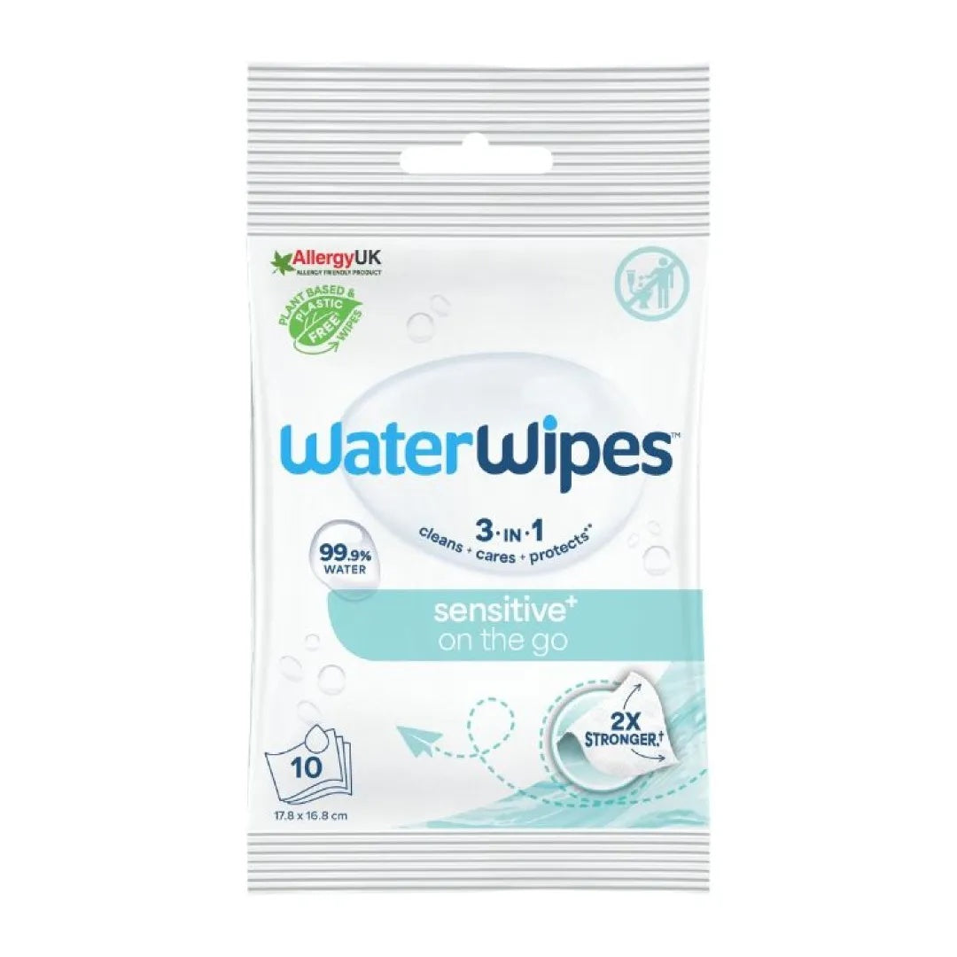 WaterWipes Sensitive+ On-the-Go Wipes (10pk)