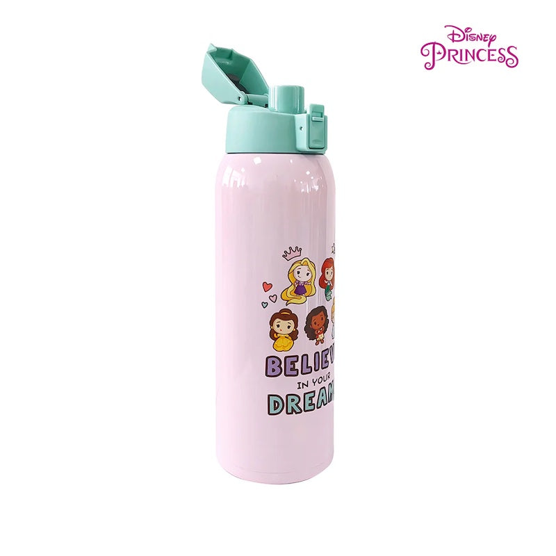 Zippies Lab Disney 1L Insulated Tumbler with Carrying Pouch - Disney Princess Chibi