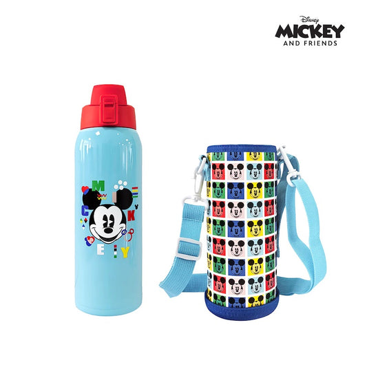 Zippies Lab Disney 1L Insulated Tumbler with Carrying Pouch - Mickey Shape Shifter
