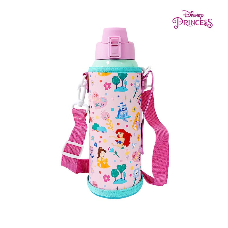 Zippies Lab Disney 1L Insulated Tumbler with Carrying Pouch - Disney Princess More Than a Rainbow