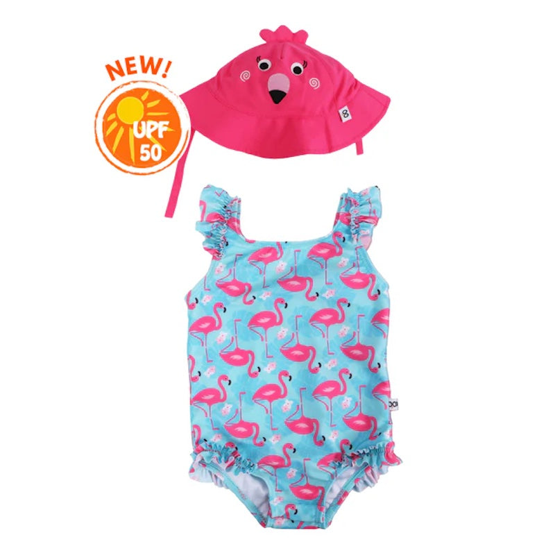 Zoocchini UPF50 Snap Swimsuit and Sunhat Set