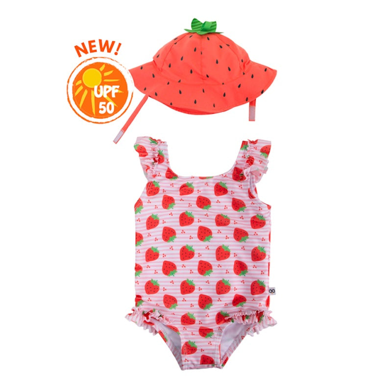 Zoocchini UPF50 Snap Swimsuit and Sunhat Set