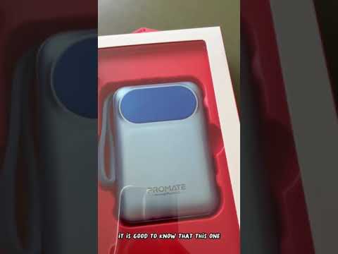 Promate PowerPod-20 PowerBank with Built-in USB-C and Lightning Cable