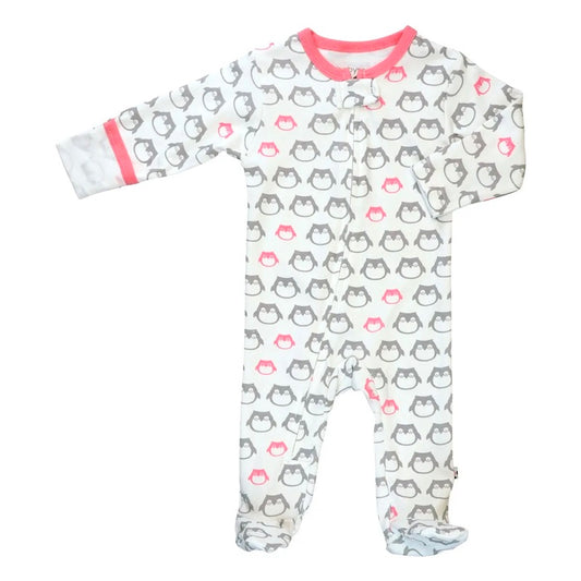 Babysoy Zipper Footie (Owl P. Lemon)