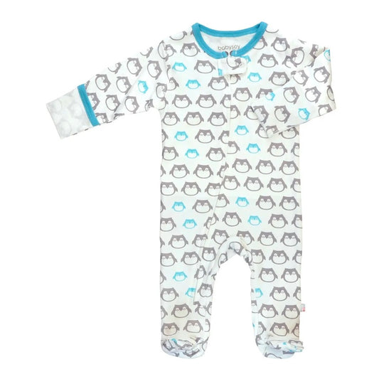 Babysoy Zipper Footie (Owl Sky)