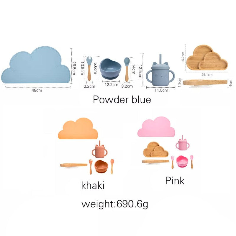 Bababoo Kids 6 in 1 Baby Silicone Dining Set