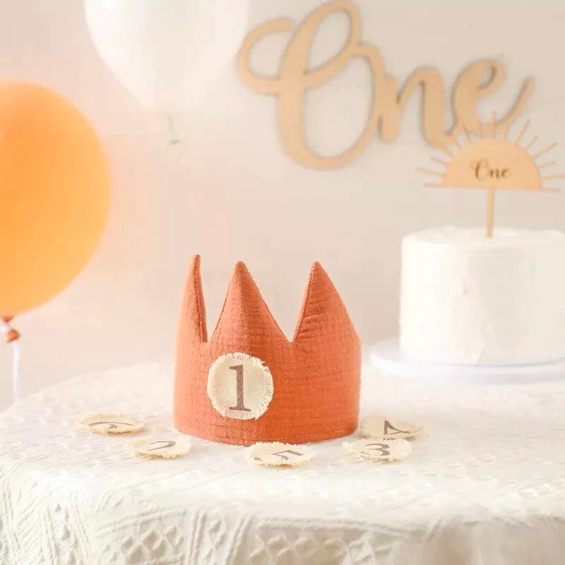 Bababoo Kids Cotton Birthday Hat Crown Baby - 1 to 6 Years old