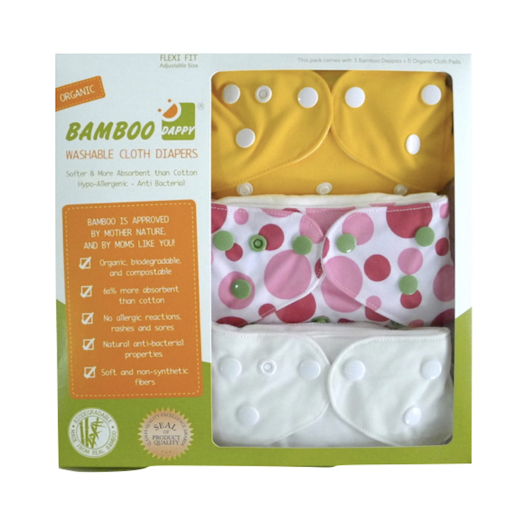 Bamboo Dappy Cloth Diaper Starter Kit