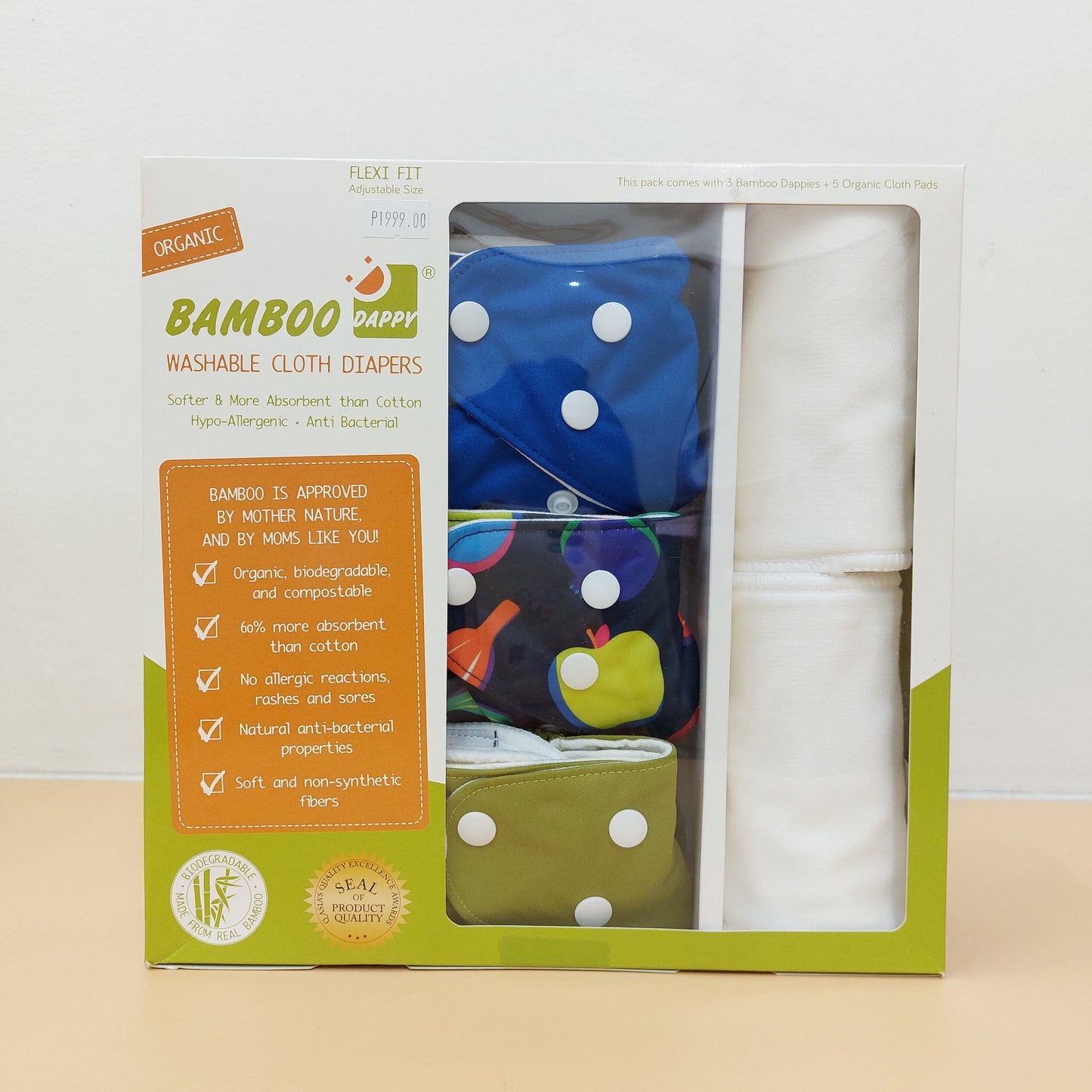 Bamboo Dappy Cloth Diaper Starter Kit