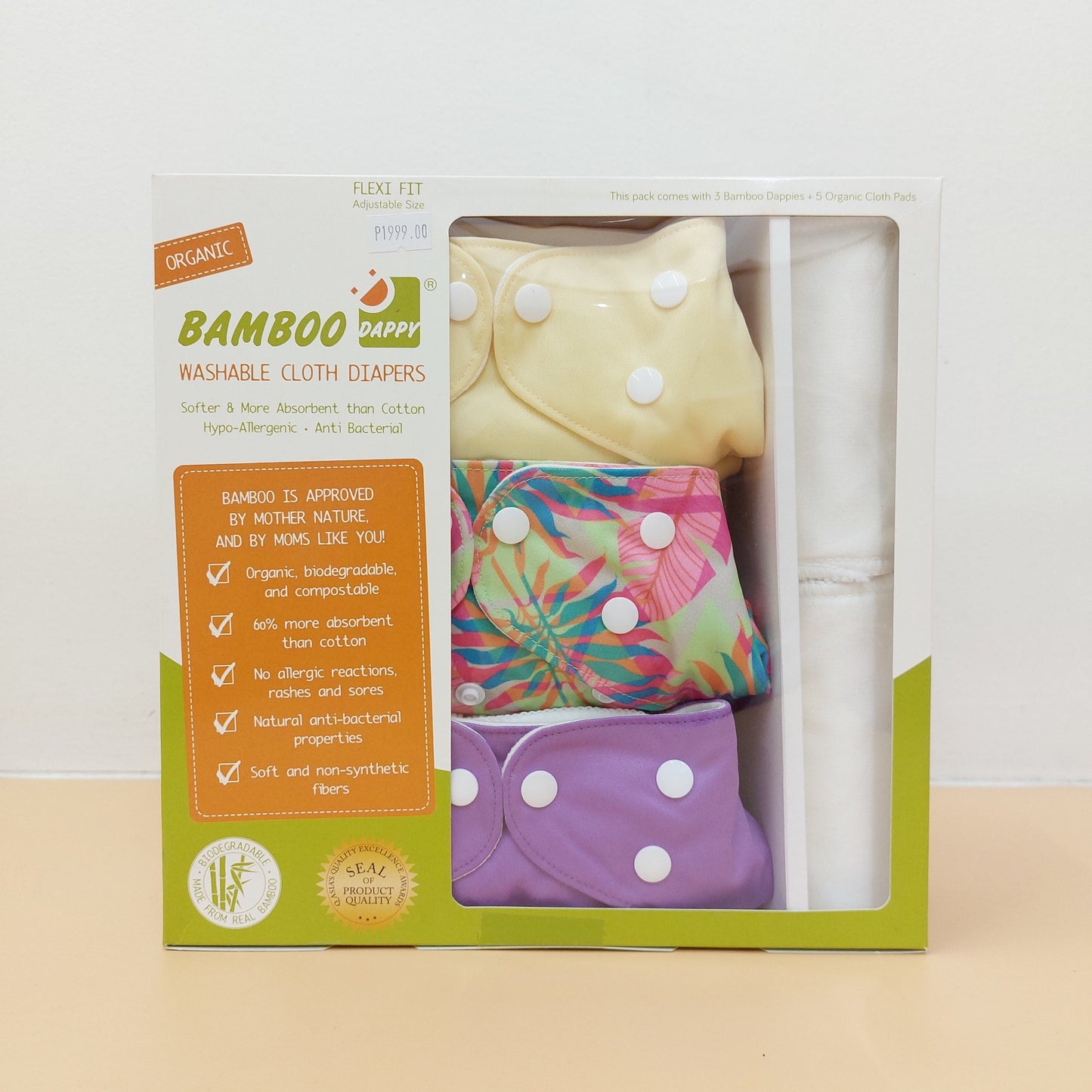 Bamboo Dappy Cloth Diaper Starter Kit