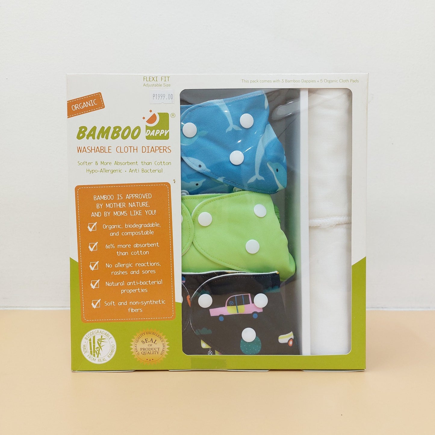 Bamboo Dappy Cloth Diaper Starter Kit