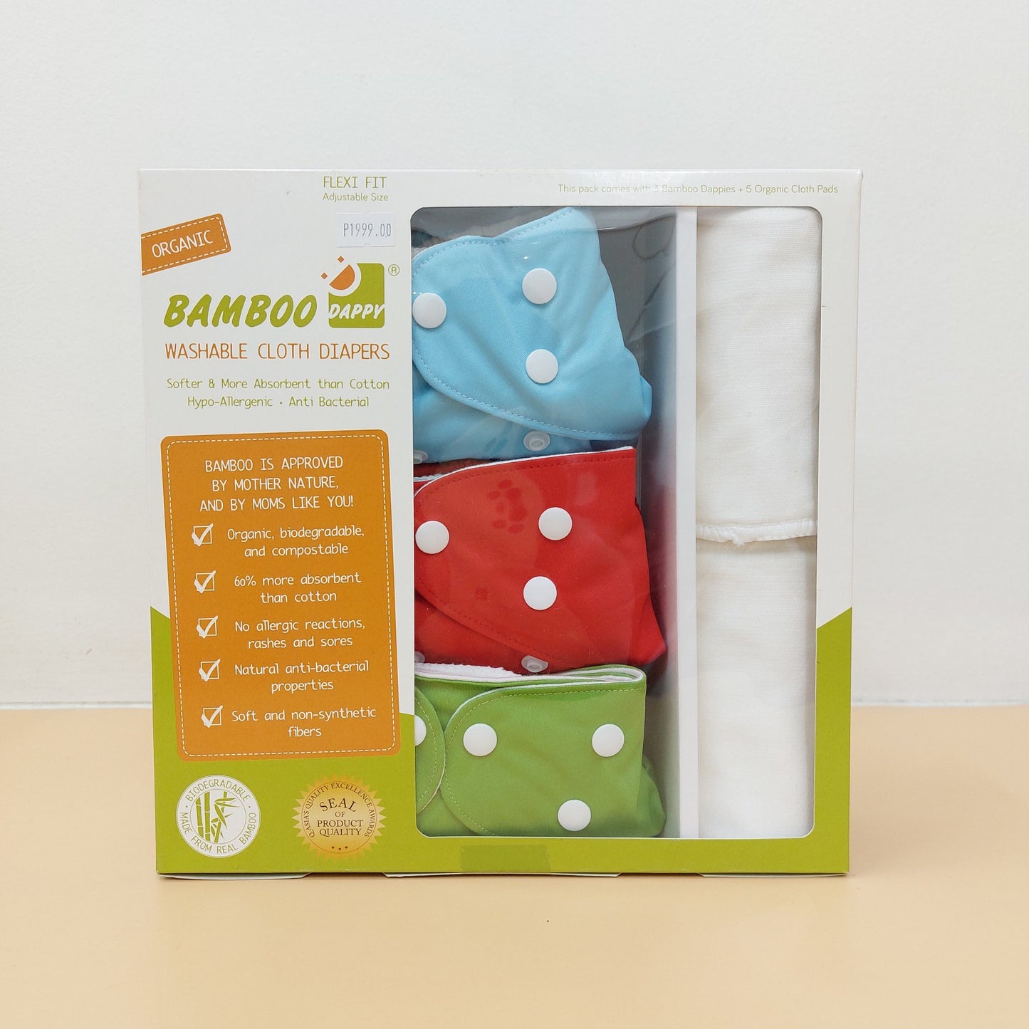 Bamboo Dappy Cloth Diaper Starter Kit