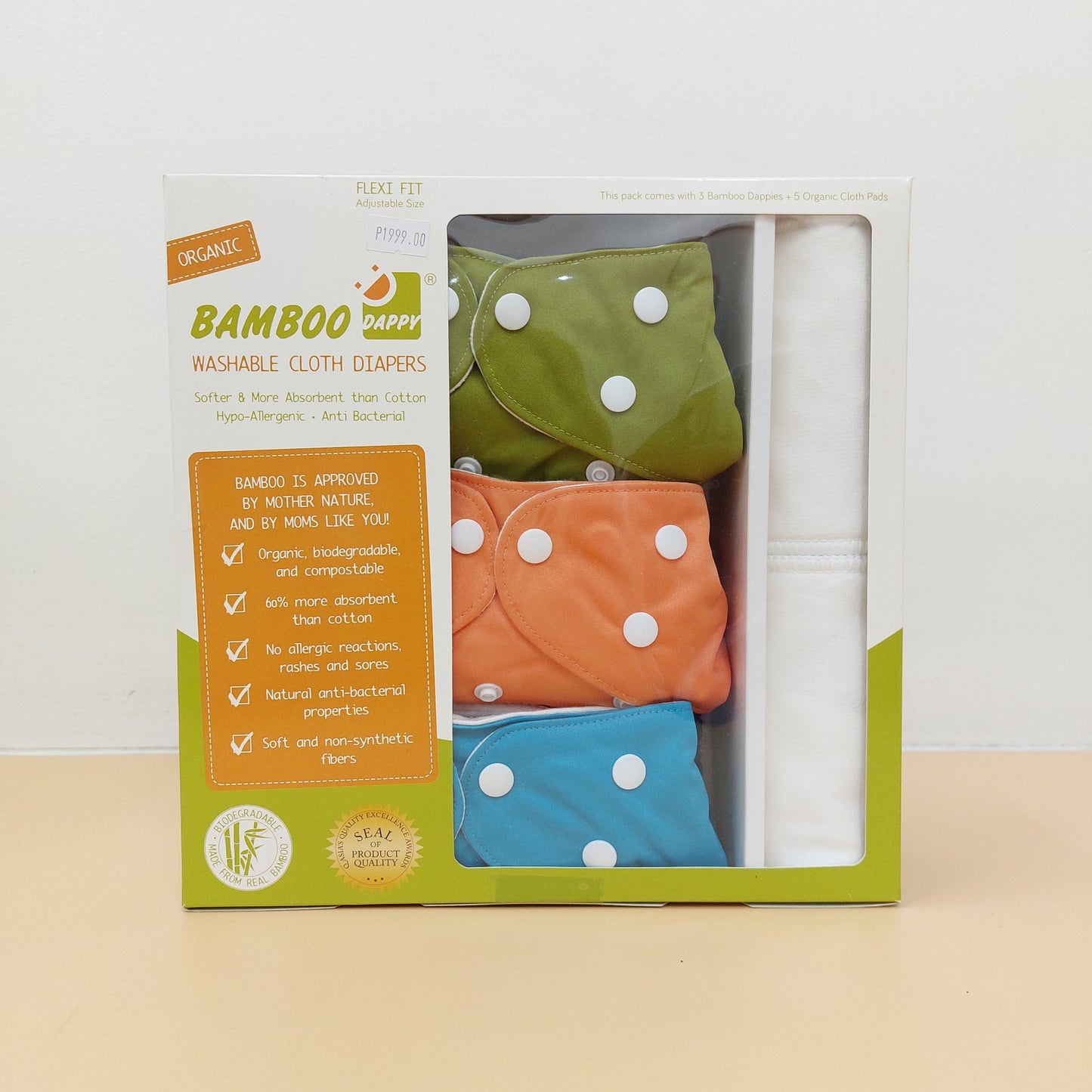Bamboo Dappy Cloth Diaper Starter Kit