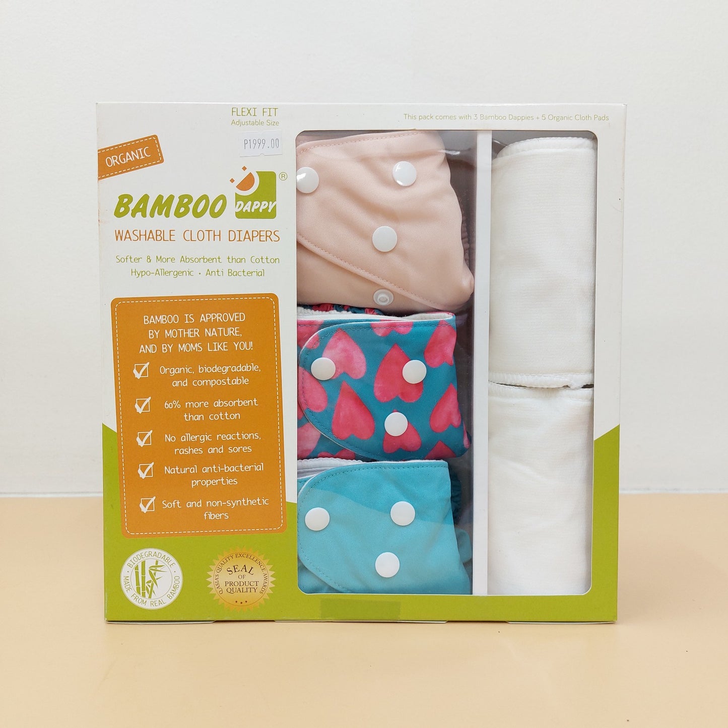Bamboo Dappy Cloth Diaper Starter Kit