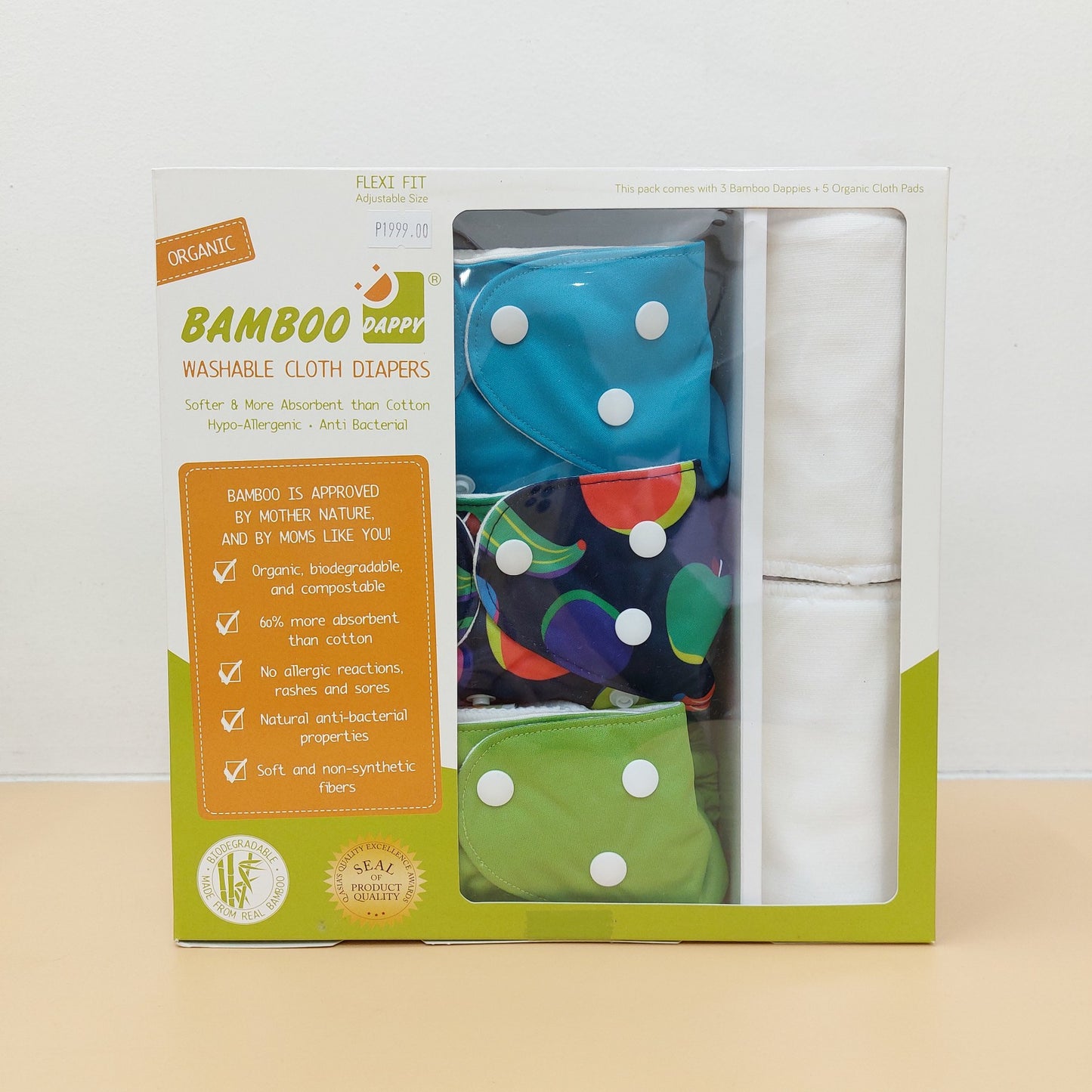 Bamboo Dappy Cloth Diaper Starter Kit
