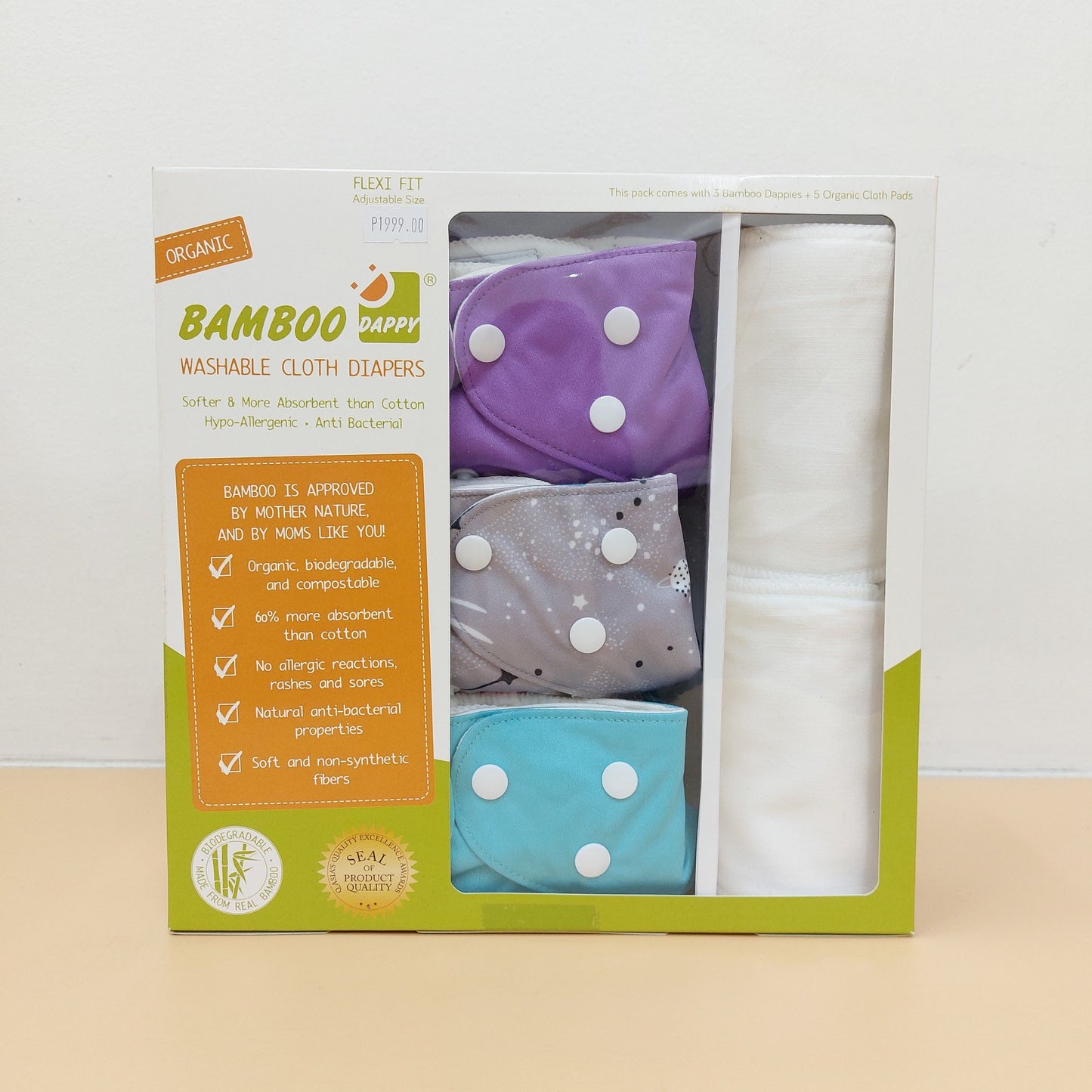 Bamboo Dappy Cloth Diaper Starter Kit