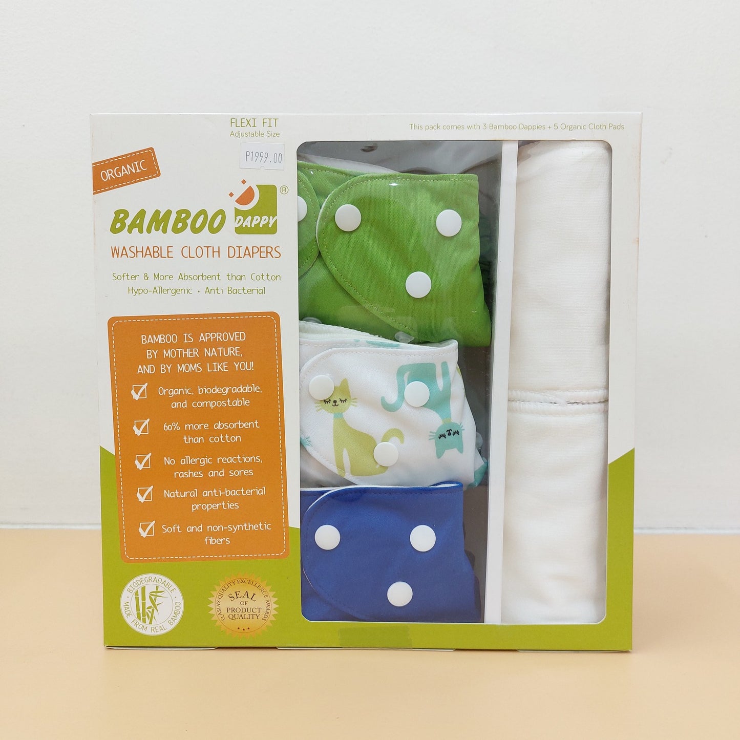 Bamboo Dappy Cloth Diaper Starter Kit