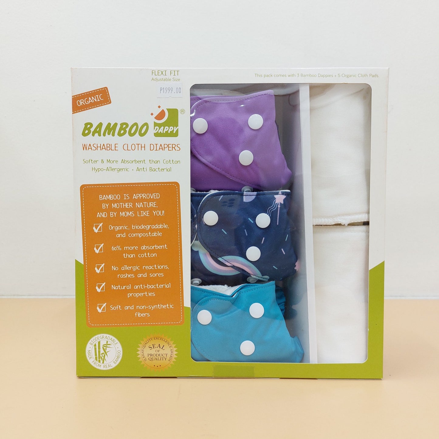Bamboo Dappy Cloth Diaper Starter Kit