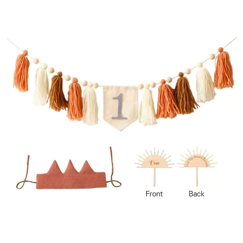 Bababoo Kids Cotton Tassel Baby Birthday Party Decoration