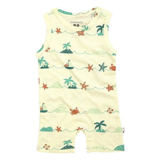 Babysoy Tank Romper (Sea)