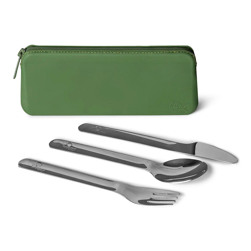 Citron Stainless Steel Cutlery Set with Pouch