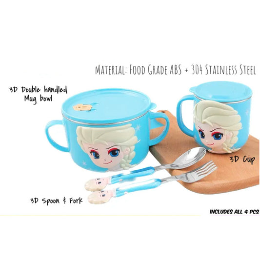 Dish Me Ph Disney 3D Stainless 4-Piece Gift Set