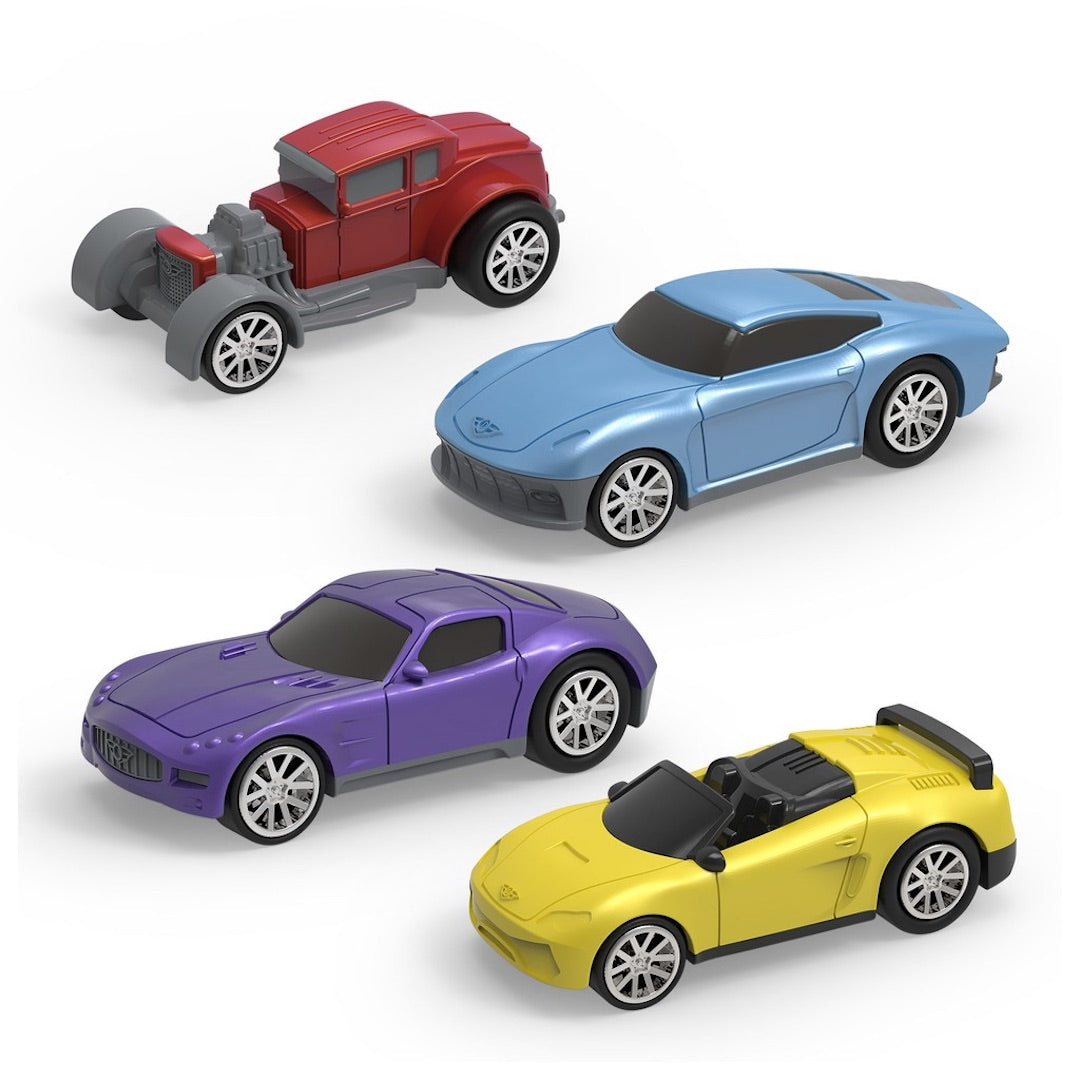 Driven Toys Pull Out Race Cars Blister Pack (4 Pack)