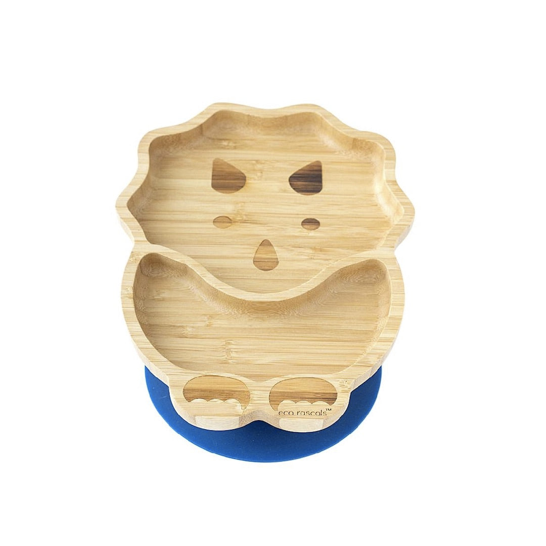 Eco Rascals Bamboo Dino Plate with Suction Base