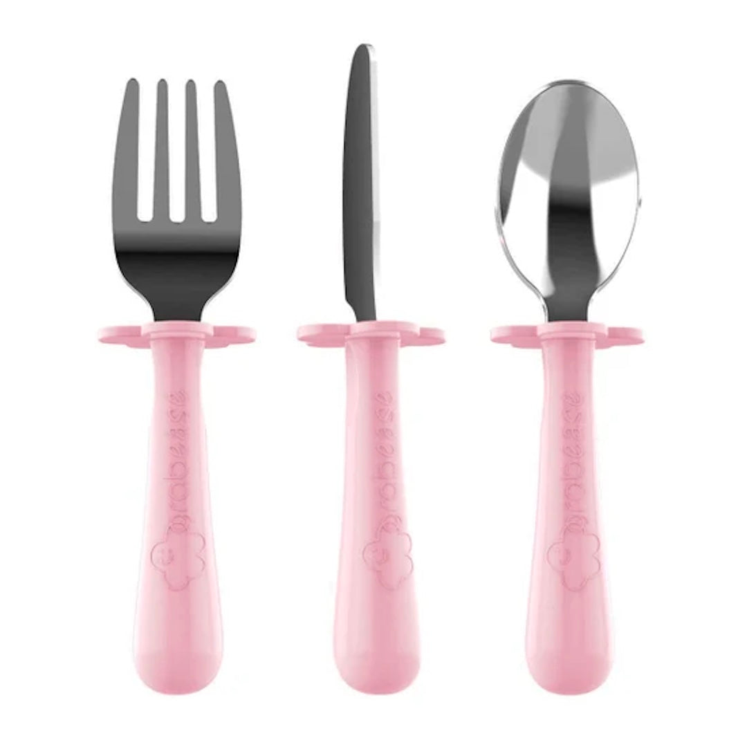 Grabease Stainless Steel Fork, Knife, and Spoon Set