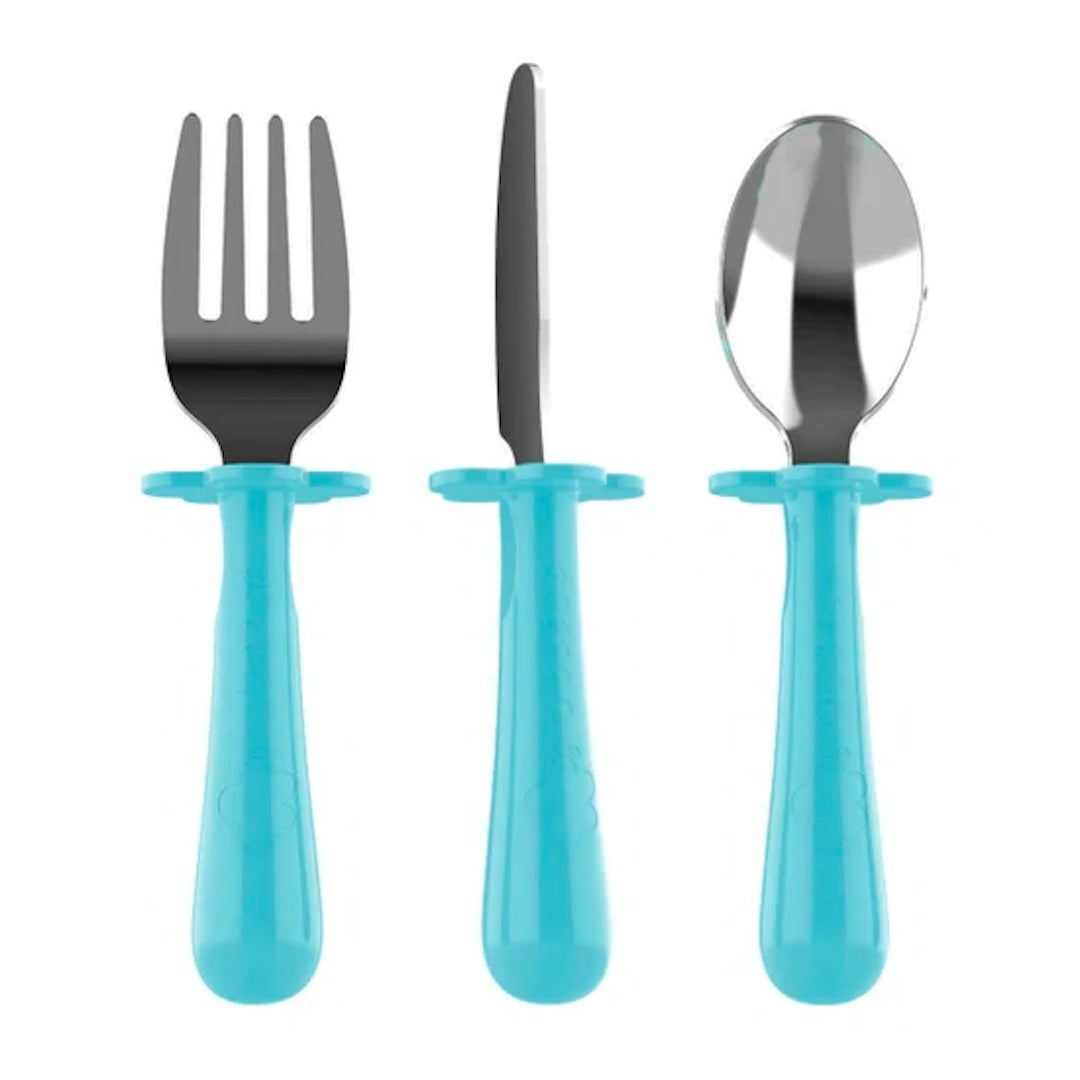 Grabease Stainless Steel Fork, Knife, and Spoon Set