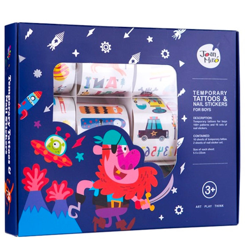 Joan Miro Temporary Tattoos and Nail Sticker