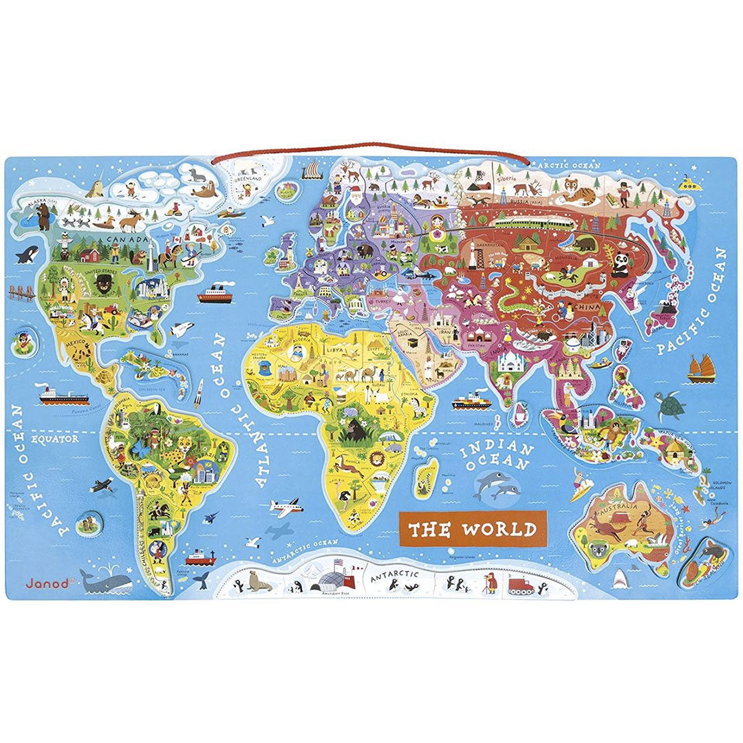 Janod Magnetic World Map Puzzle