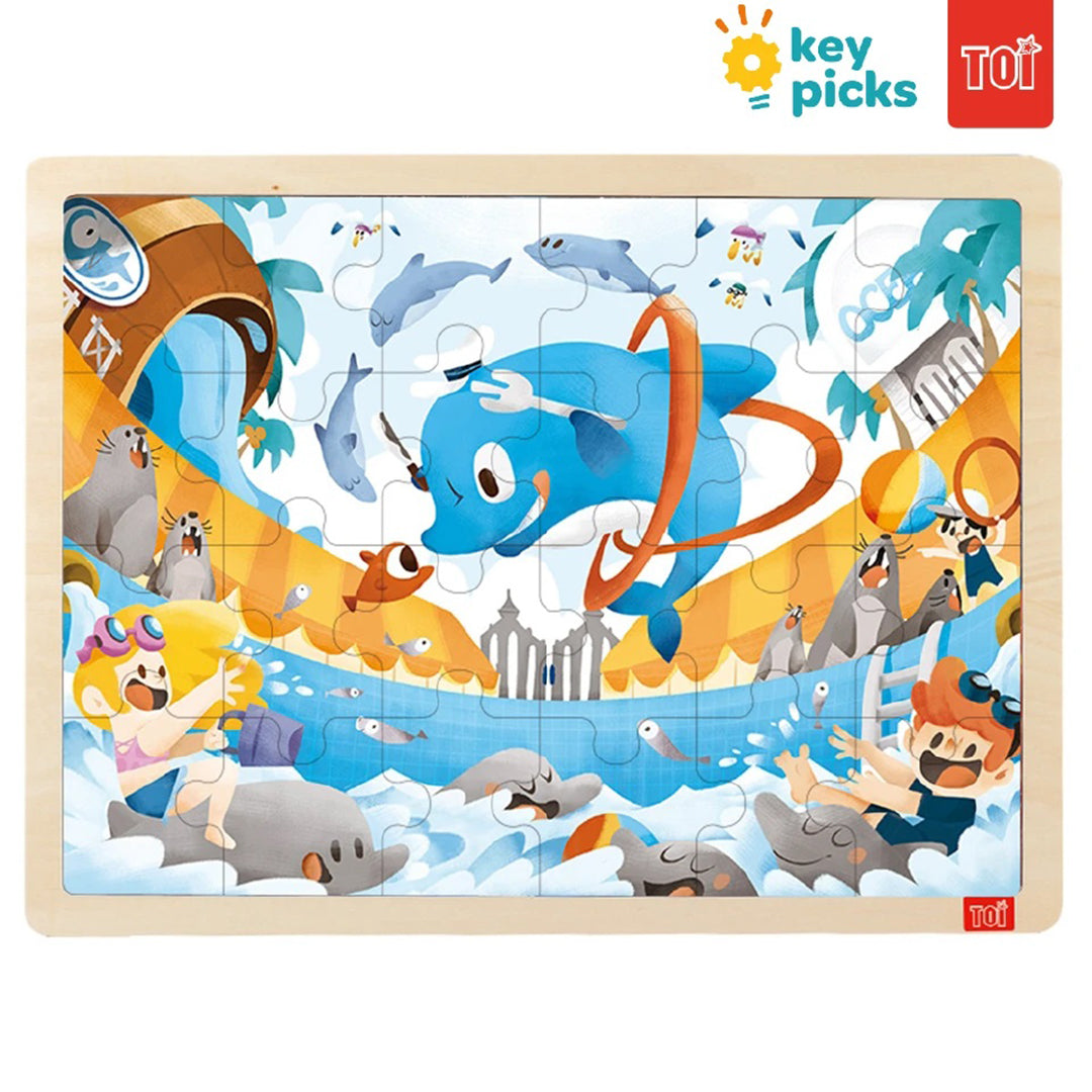 TOI 24pc Octagon Jigsaw Puzzle Dolphin