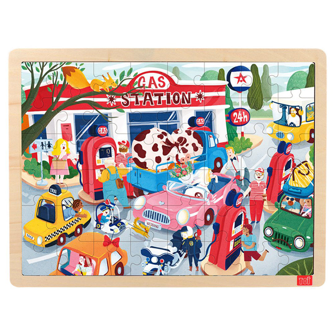 TOI 48pc Jigsaw Puzzle Gas Station
